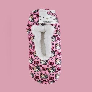 🩷*HELLO KITTY* Pink and White Plush Slippers! 🩷